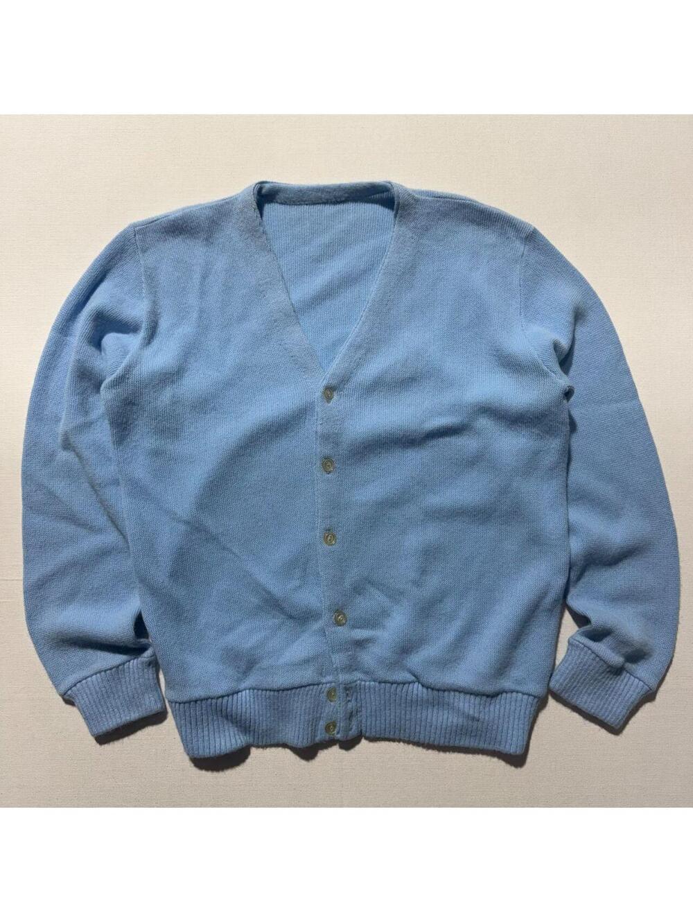 Vintage super soft Light Blue V-Neck Cardigan
